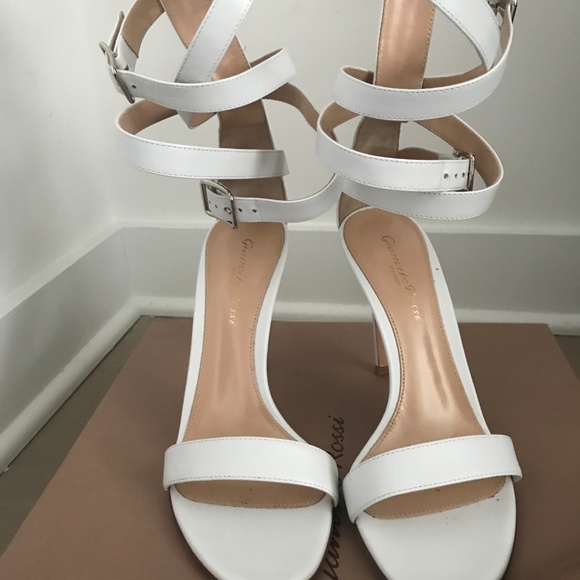 Gianvito Rossi Leather Ankle Wrap Aleris Sandals - Picture 3 of 6